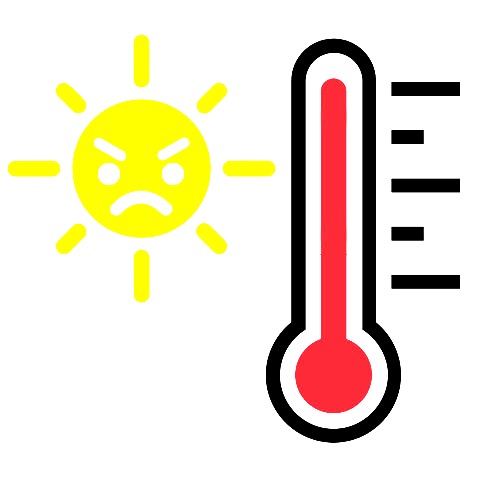 Pictogramme d'un soleil et d'un thermomètre